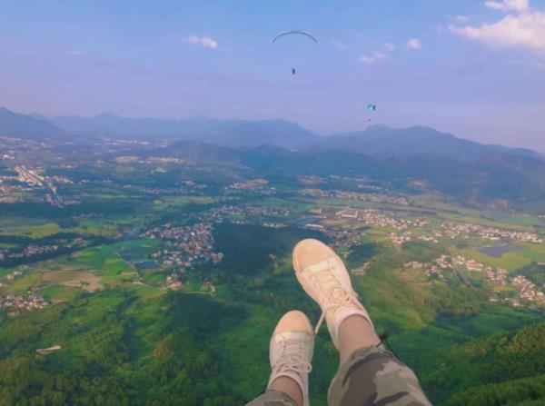 环线飞行(大冶龙凤山滑翔伞基地) 环线飞行(大冶龙凤山滑翔伞基地)